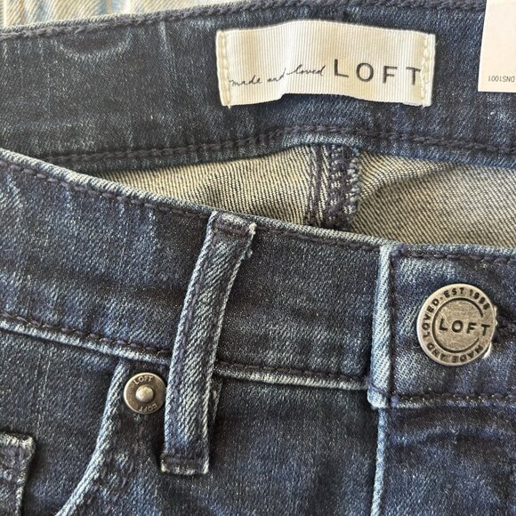 LOFT Made & Loved Skinny Jeans Red Velvet Women Sz 24/00 Office Holiday Preppy - Picture 3 of 16